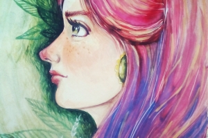 Girl portrait illustration